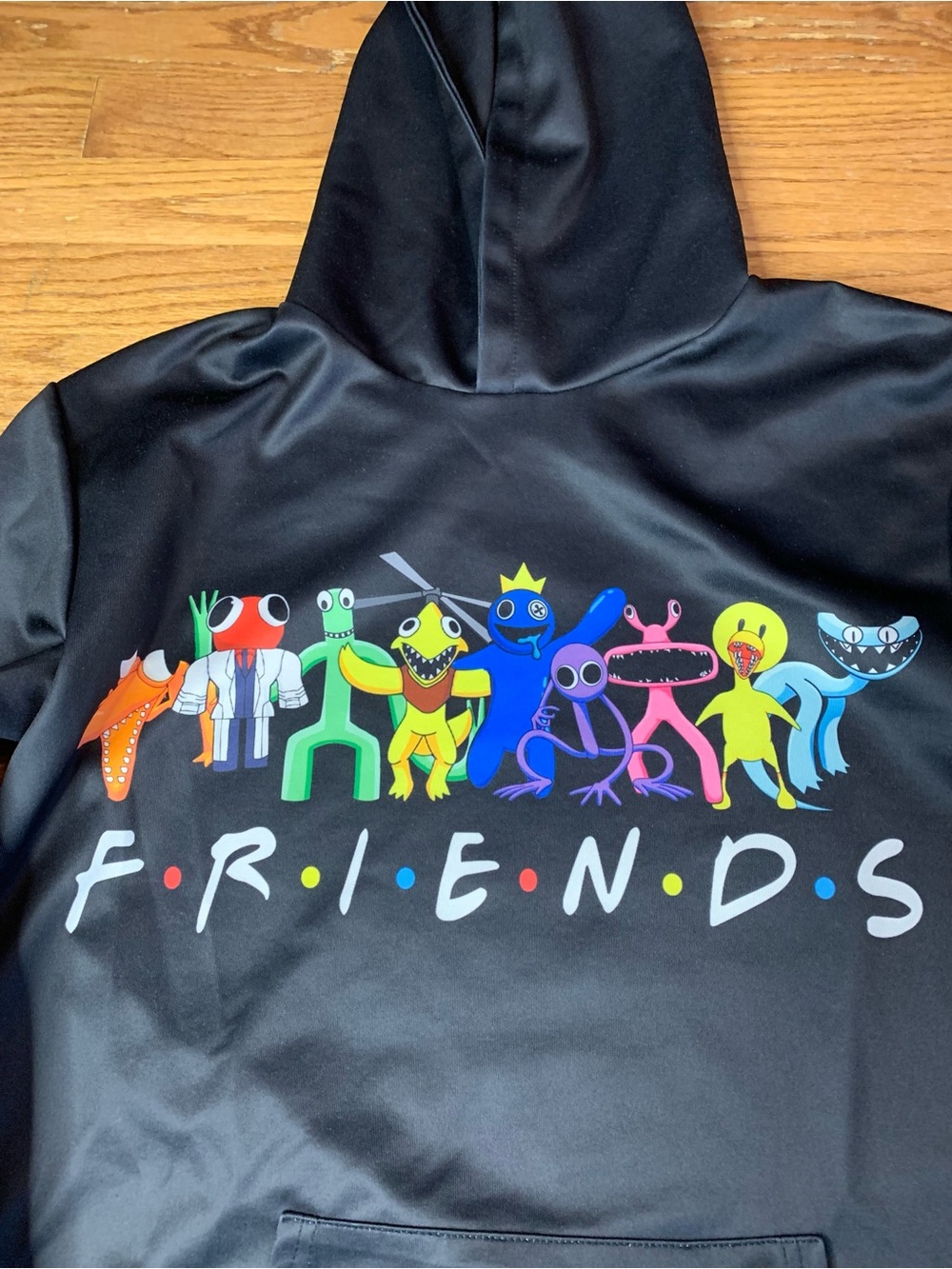 Roblox Rainbow Friends Graphic Hoodie Black Pullover Unisex Youth XL - Picture 2 of 7